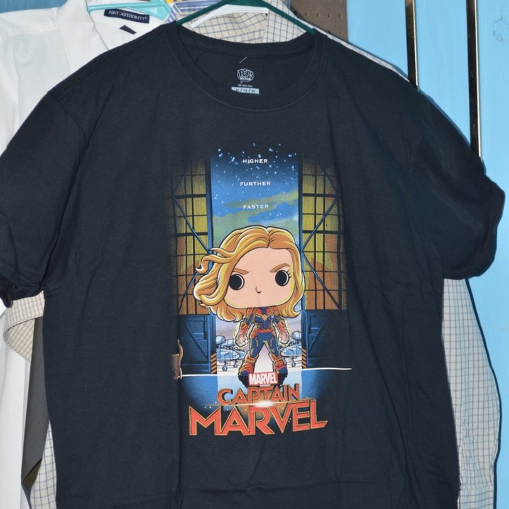 Men's Captain Marvel T-Shirt by Pop Tees